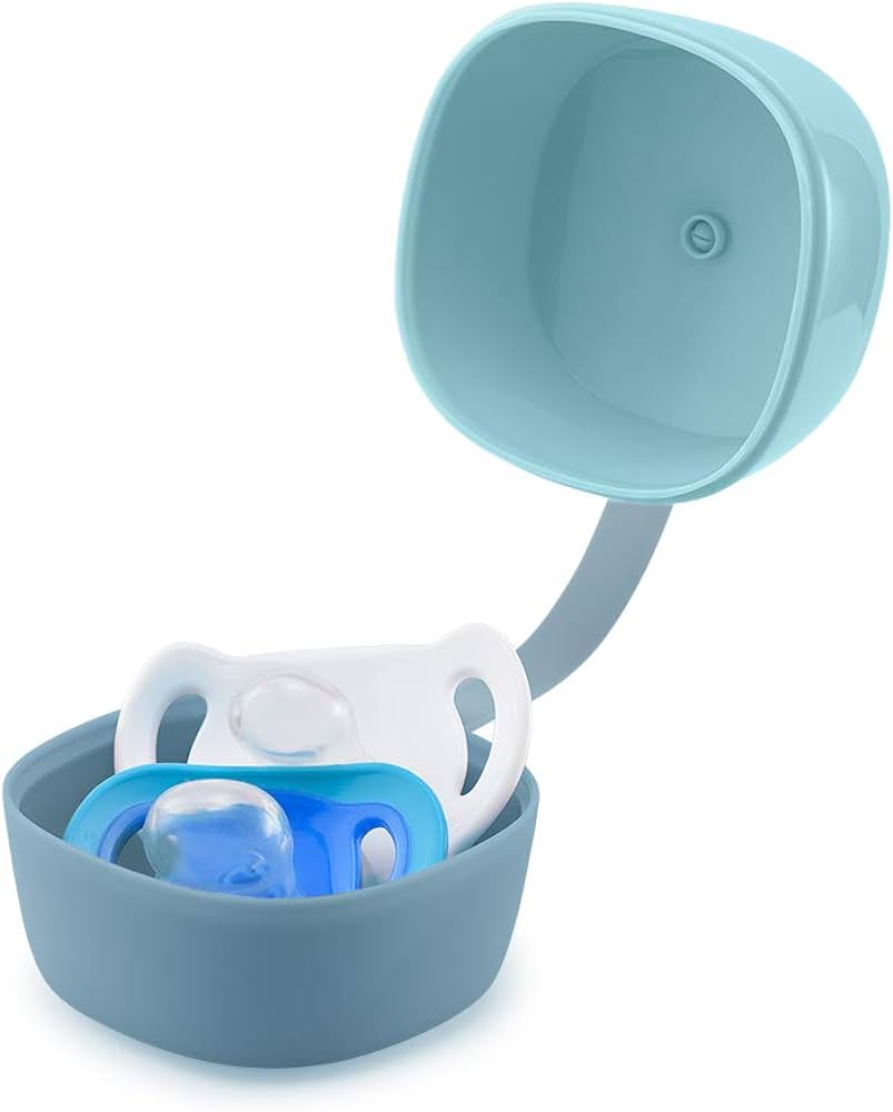 Porta Chupetas Soft Azul Fisher-Price