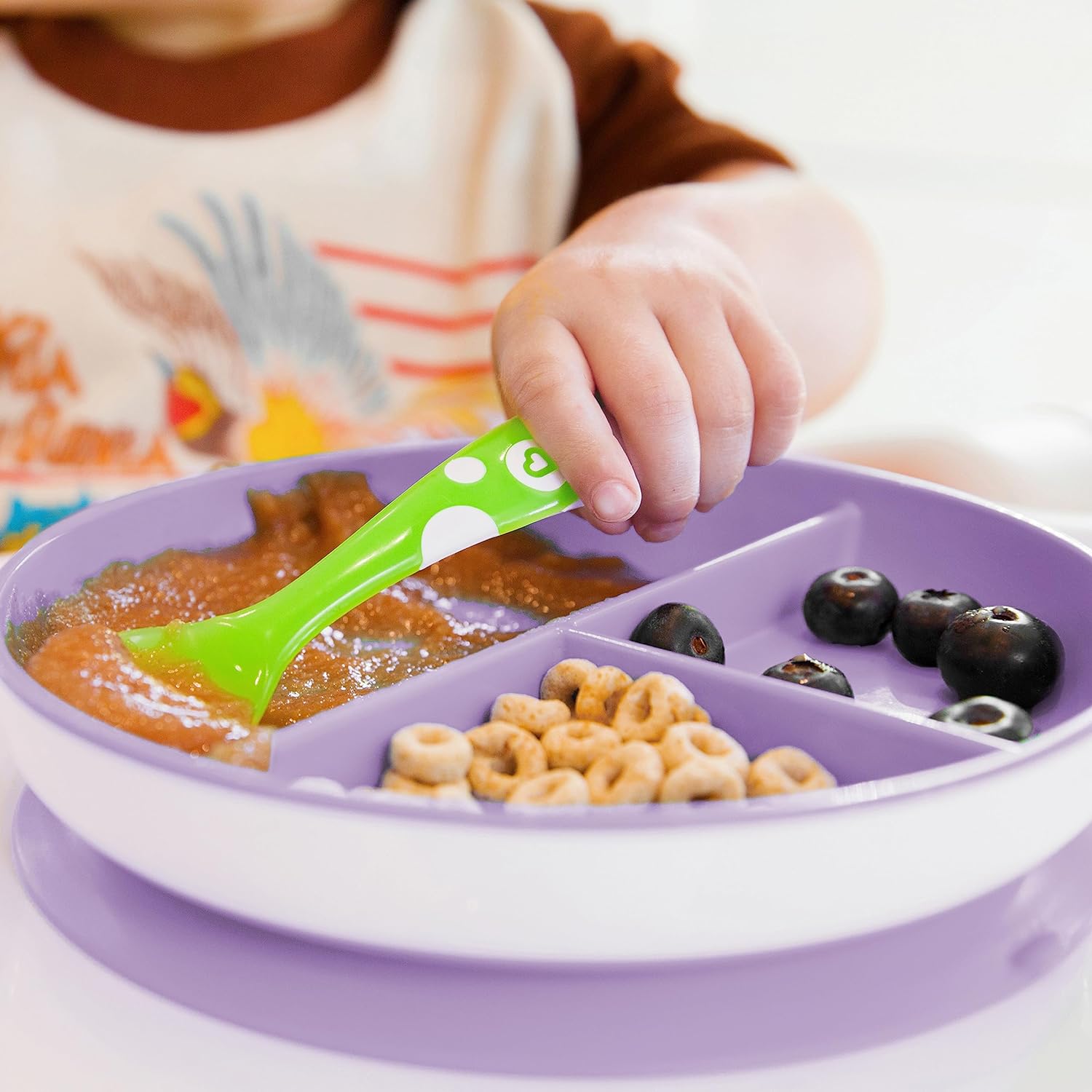 Prato com Ventosa e Divisórias Roxo - Munchkin