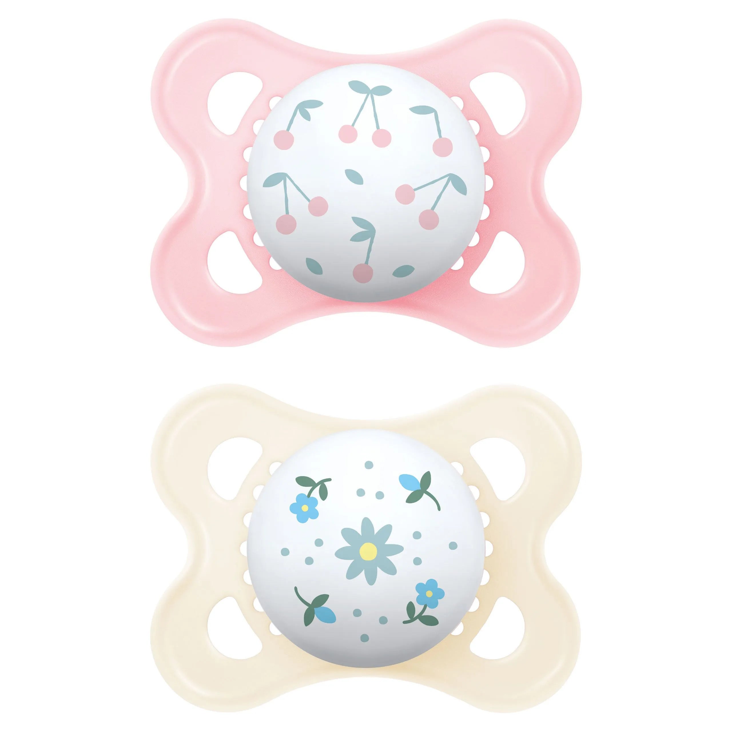 Chupeta MAM Original 0-6 Meses 2 Un. - Rosa e Creme