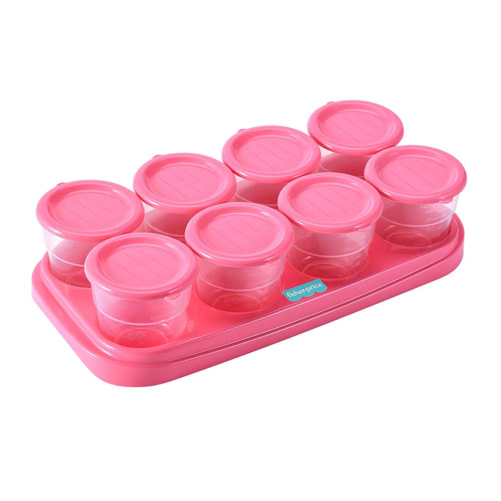 Potes para Congelar Papinha na Bandeja Prep & Fresh Rosa Fisher-Price