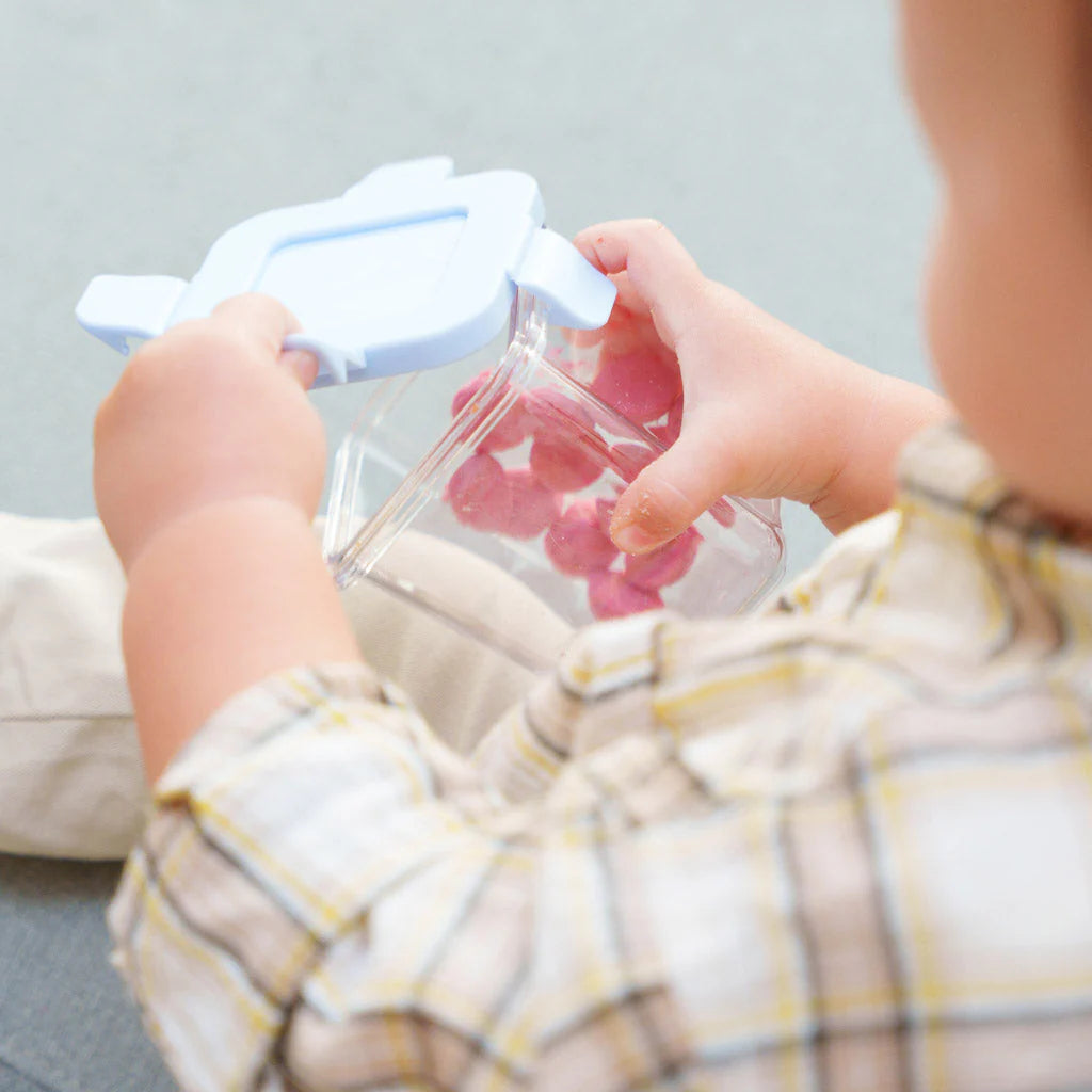 Kit com 2 Potes em Tritan 120/240ml Azul - Marcus & Marcus