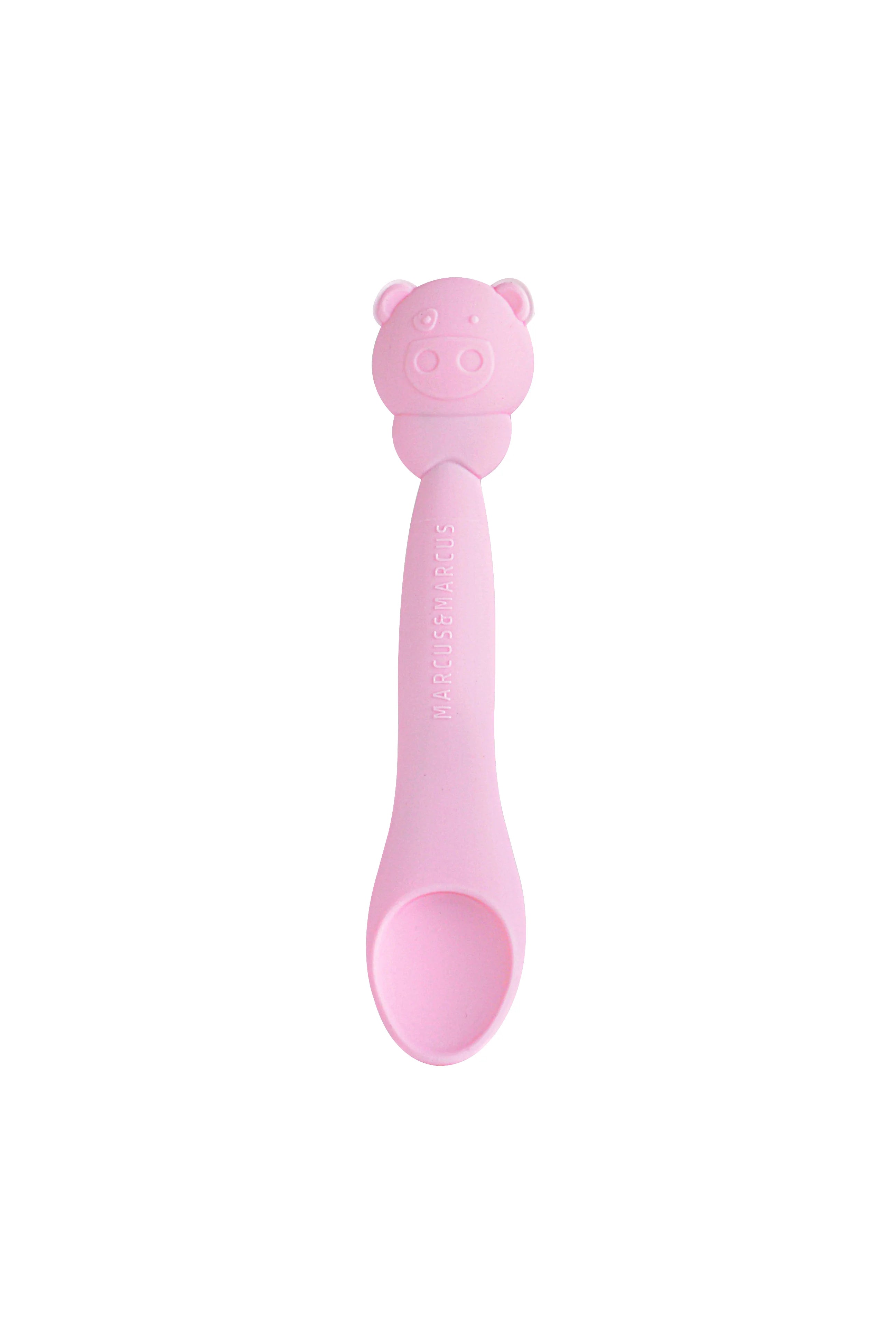 Colher em Silicone Porquinha Pokey Rosa - Marcus & Marcus