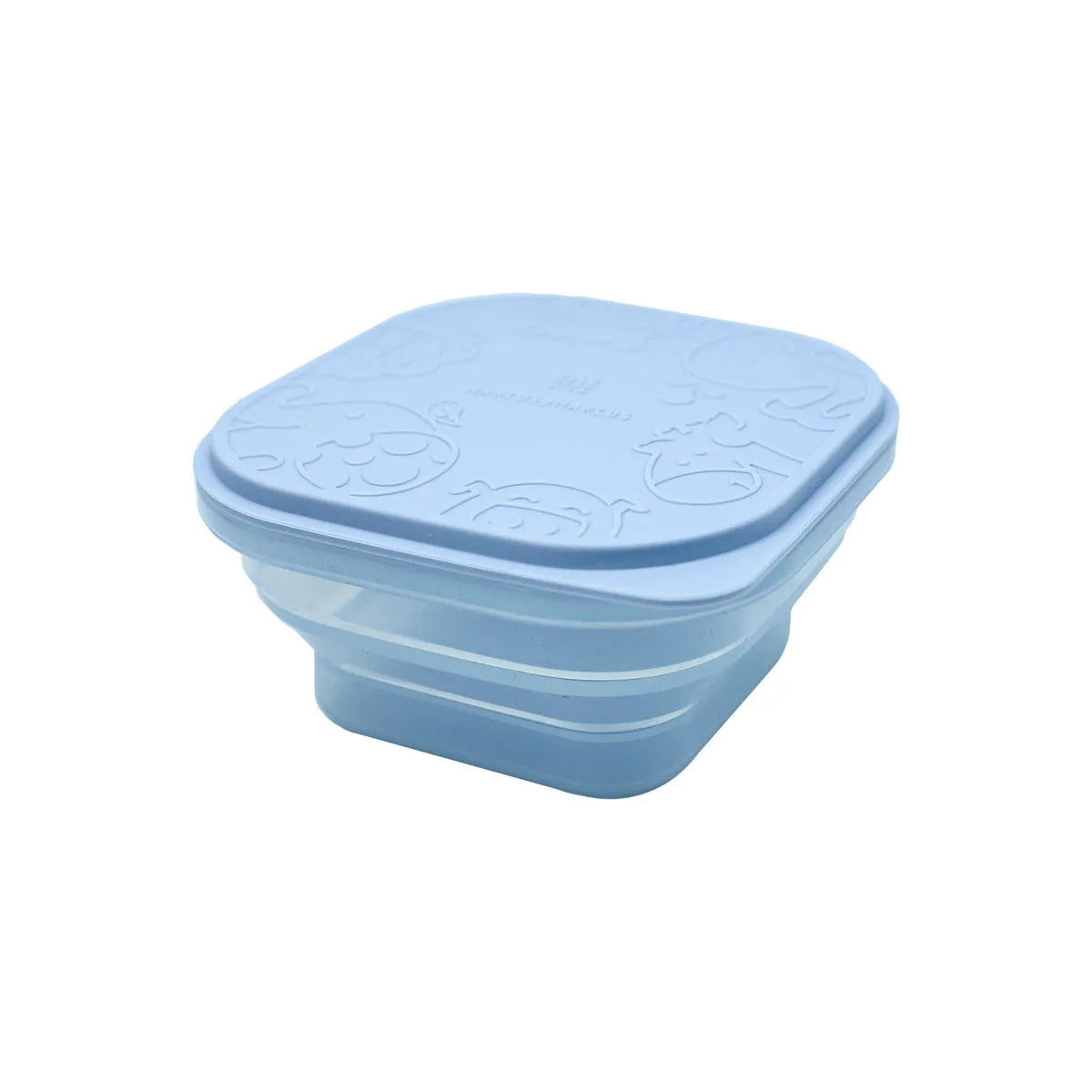 Pote dobrável para refeição ou snack 400ml Azul - Marcus & Marcus