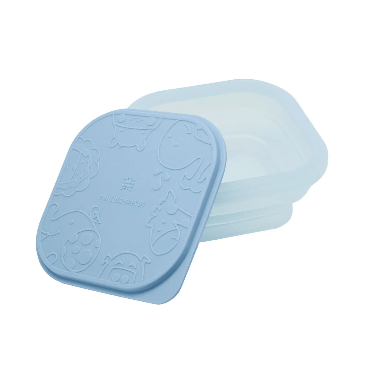 Pote dobrável para refeição ou snack 400ml Azul - Marcus & Marcus