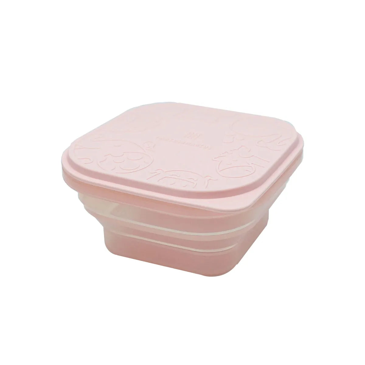 Pote dobrável para refeição ou snack 400ml Rosa - Marcus & Marcus